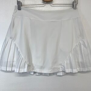 Under Armour Pleated Tennis Skort White Athletic Golf Skirt Small Pickleball